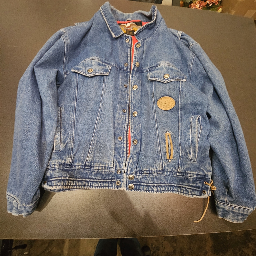 Harley-Davidson Red Lined Jacket with Eagle Patch